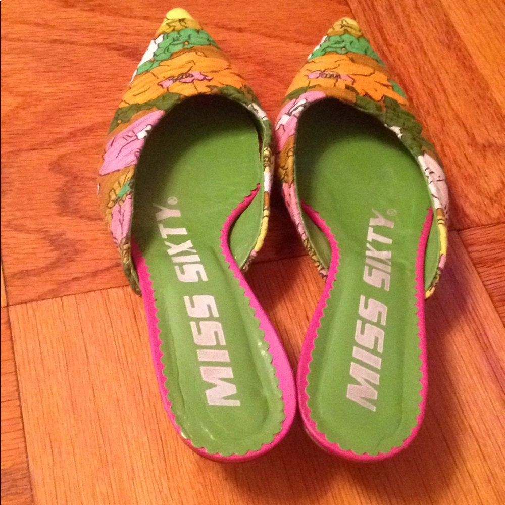 ☀️MISS SIXTY ☀️ multicolored summer shoes,size 39 - Picture 2 of 6